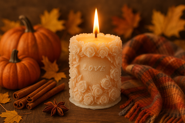 AmberWick Love Rose Candle, Flame of Romance(AWD7)