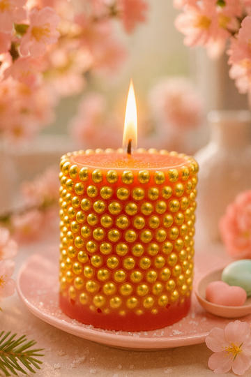 AmberWick Golden Glow Candle, Shine of Elegance