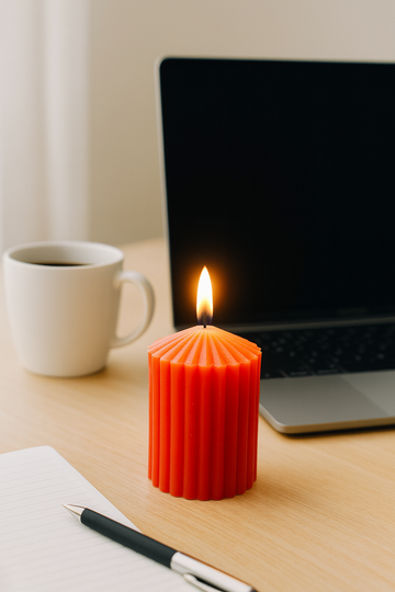 AmberWick Candle Glow, Calmness Boosts Inner Focus