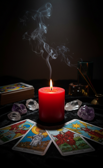 AmberWick Red Candle, Luxury Aroma Eternal Glow