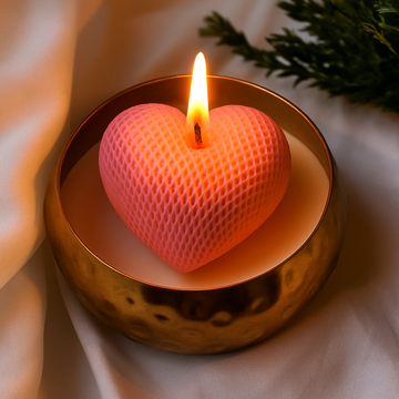 AmberWick Candle: Heart Glow, Love Forever