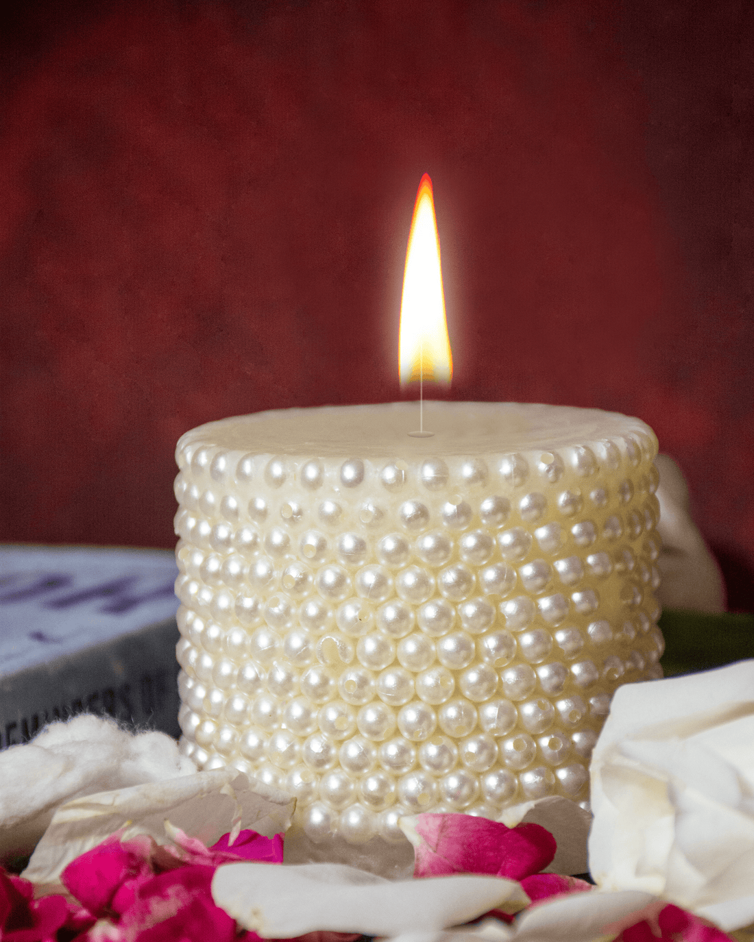 AmberWick Pearl Candle, Glow of Pure Elegance(AWD12)