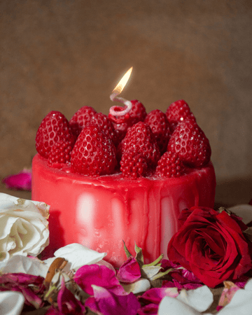 AmberWick Strawberry Candle, Flame of Pure Delight(AWD8)