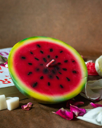 AmberWick Watermelon Slice Candle, Glow of Freshness
