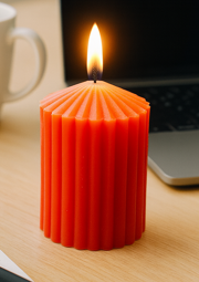 AmberWick Line Pillar Small Candle(AWD15)