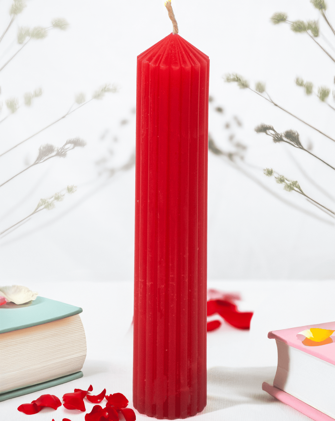 AmberWick Rustic Pillar Candle, Glow of Tradition