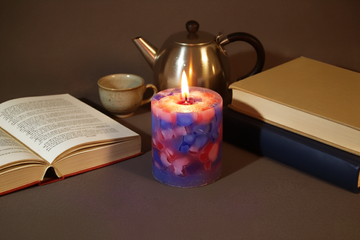 AmberWick Multi Color Pillar Candle(AWD13)