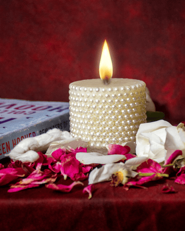 AmberWick Pearl Candle, Glow of Pure Elegance(AWD12)